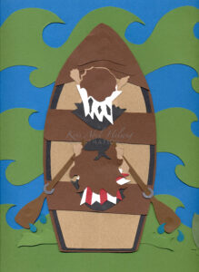 pirate rowboat art